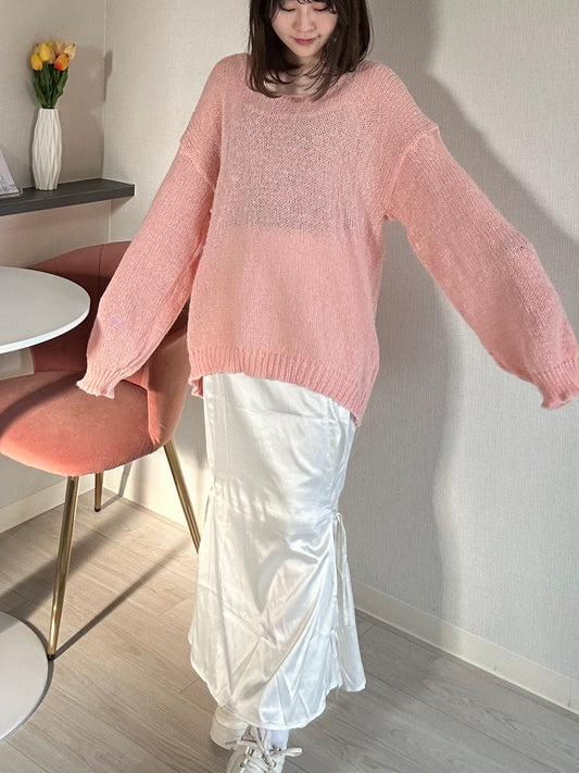 ローゲージピンクニット CPA22046