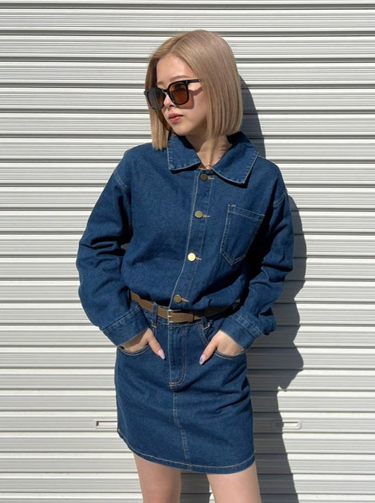 デニムミニワンピース DPA12003