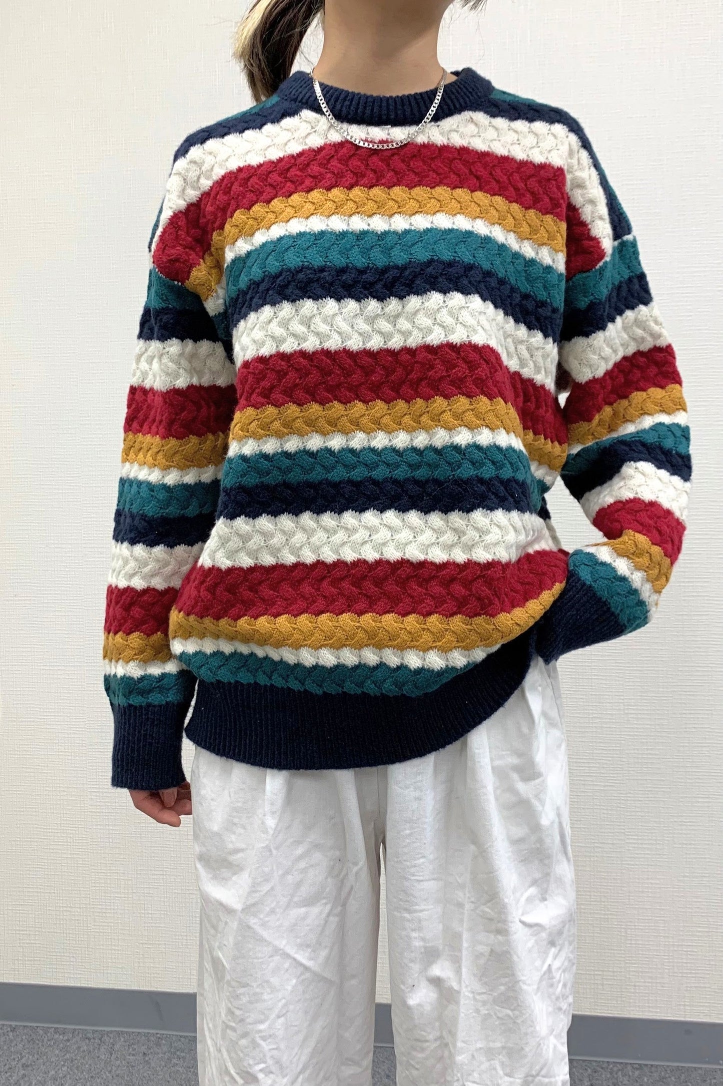 レインボーボーダーニット DPA02104