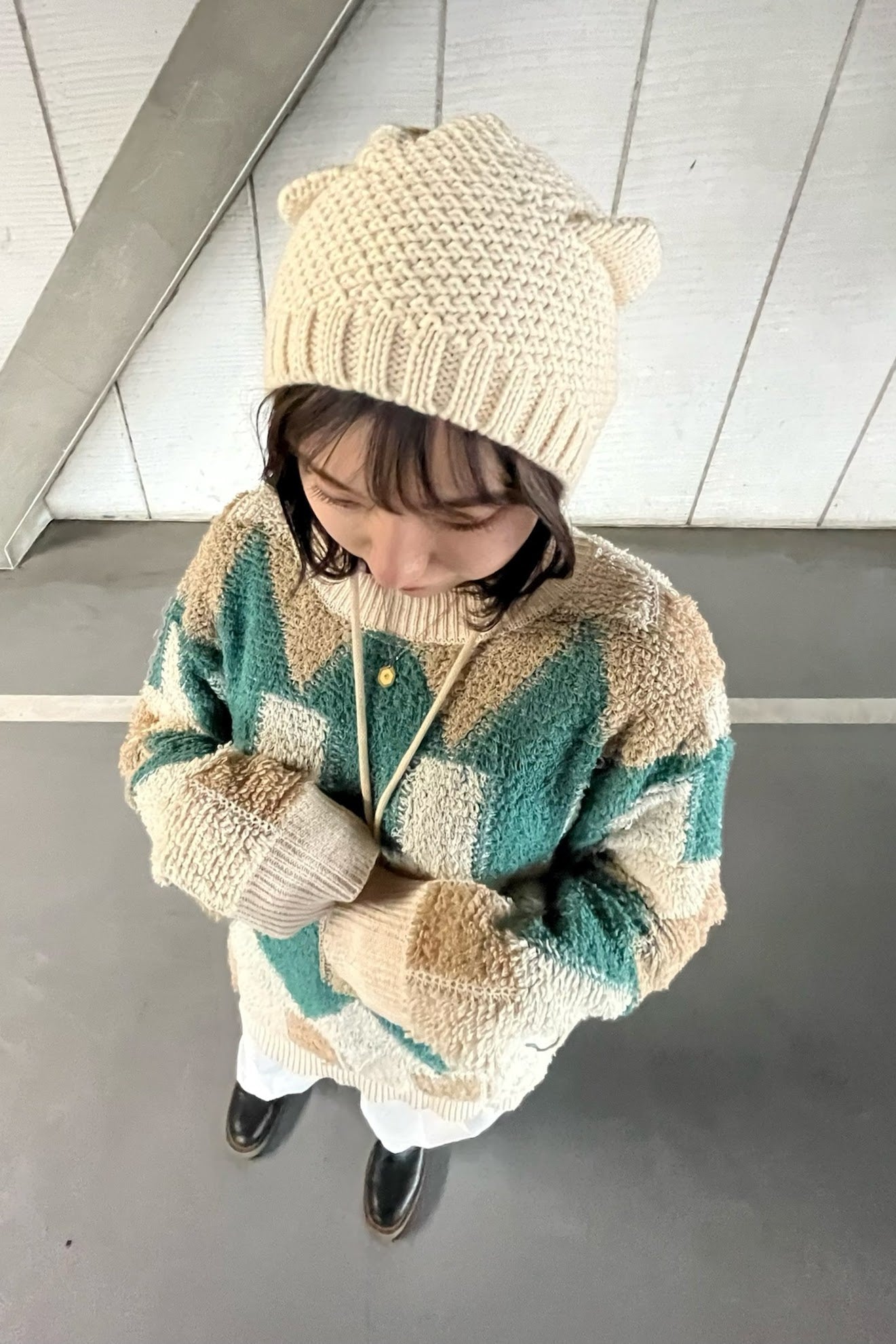 ホワイトキャットニットハット DPA02159