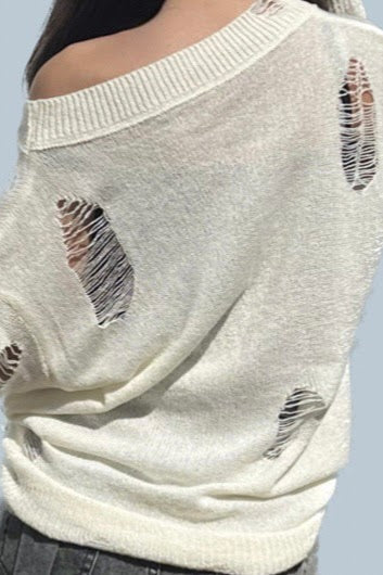 damageシャギーニット DPA64037