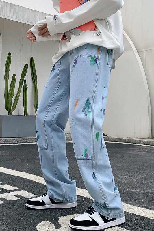 カラフルペイントロングパンツ SPA09047