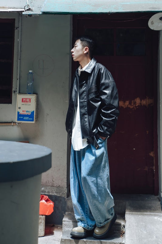 ヴィンテージ風レザージャケット SBA01017