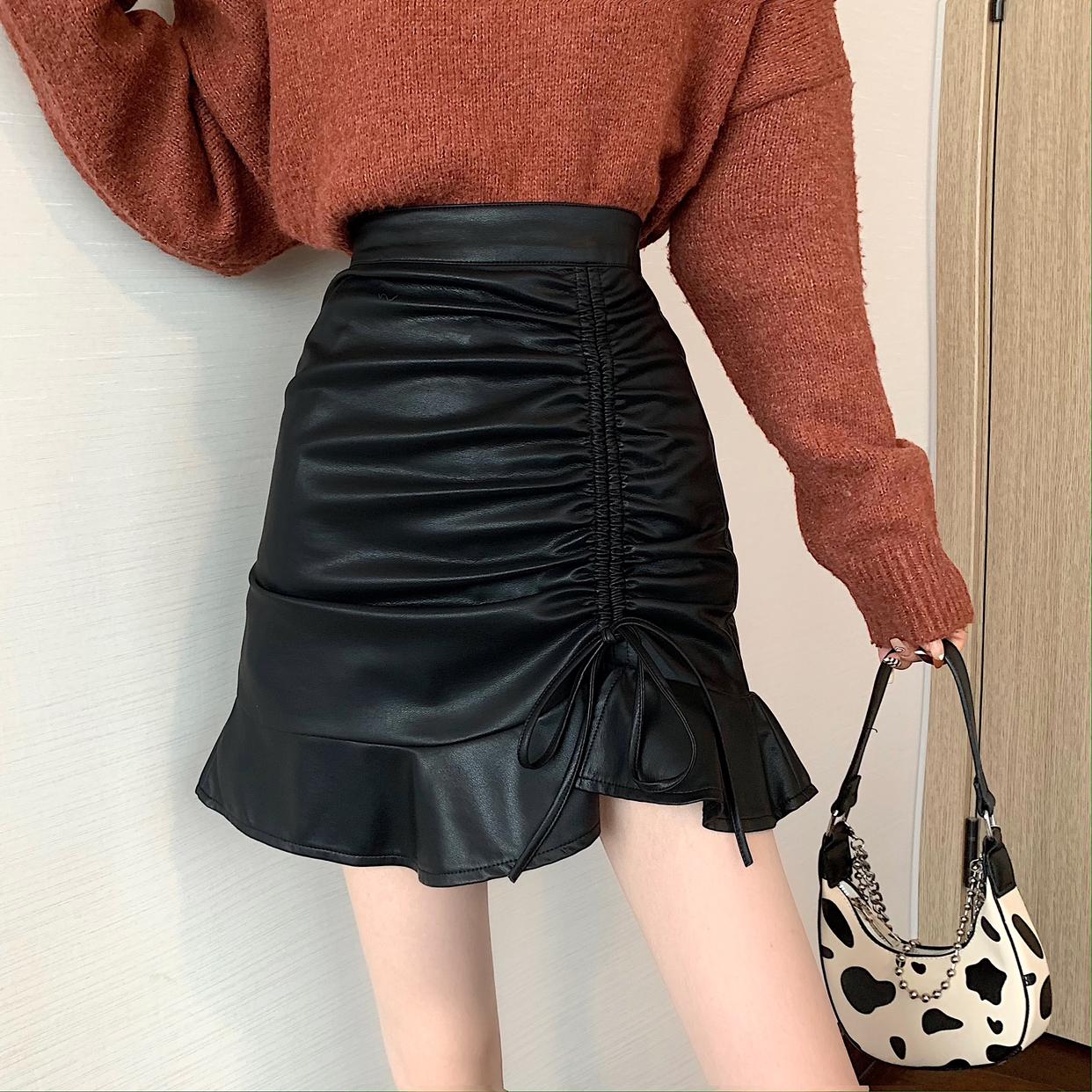 レザーフリルスカート DPA02114