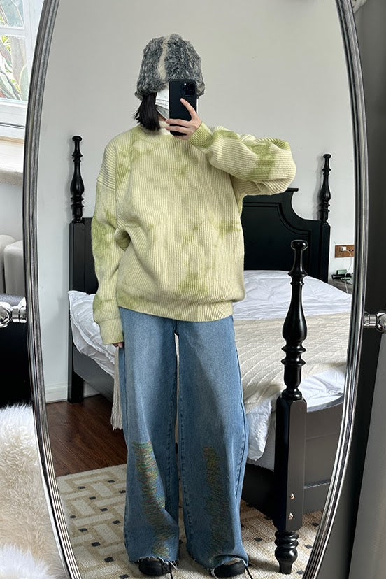 刺繍ワイドデニムパンツ CBA04009