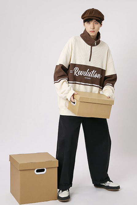 ハーフジップコーデュロイプルオーバー SBA02035