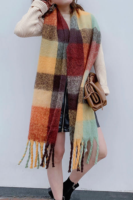 ライトカラーチェックマフラー DPA02089