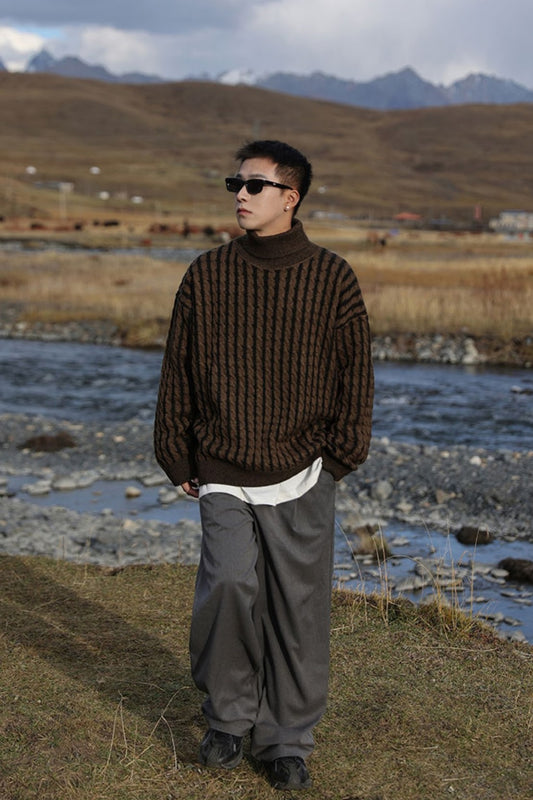 ハイネックデザインニット SBA01010