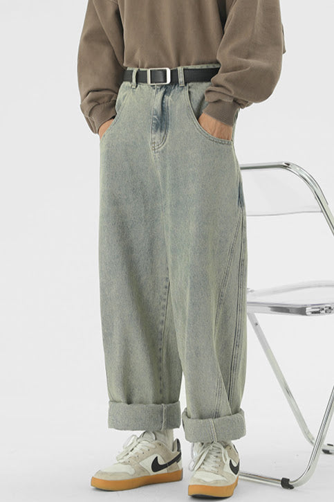サイドデザインデニムパンツ SBA02011