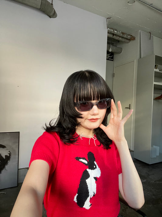 パフスリーブラビットニット DPA43219