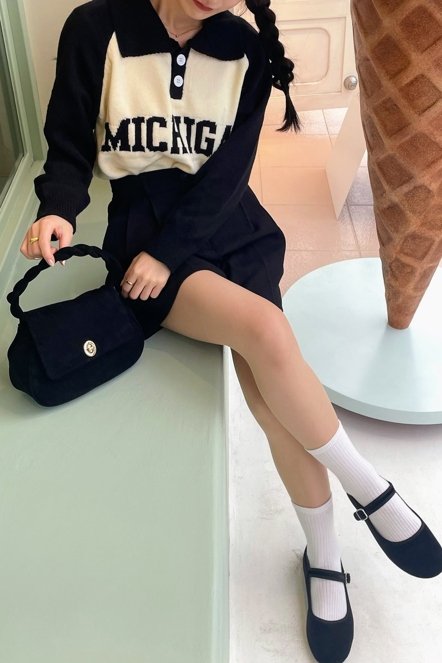 バイカラーロゴニット CPA20017