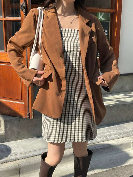 グレーチェックキャミワンピース CPA20052