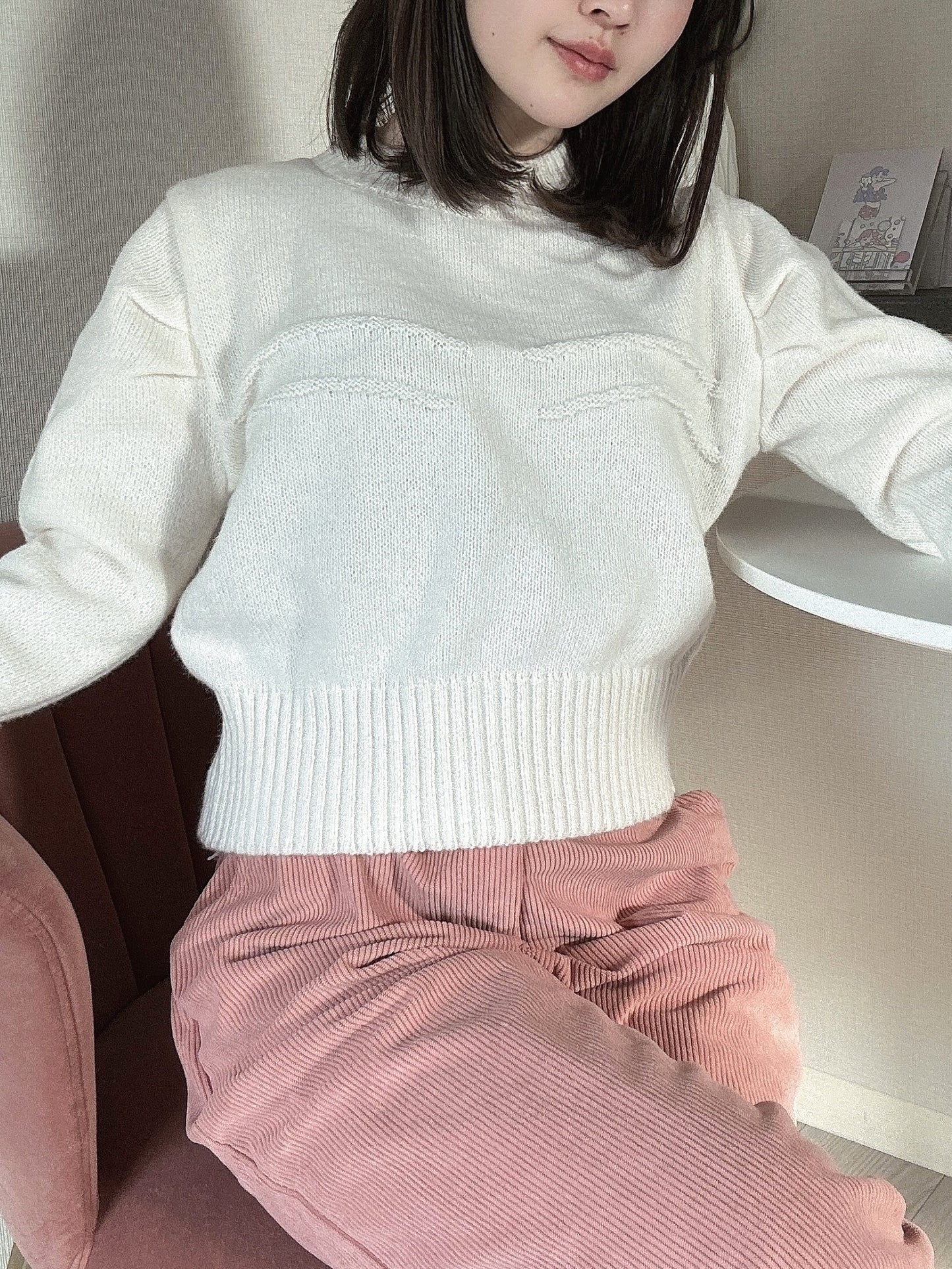 ショートリブデザインニット CPA22050