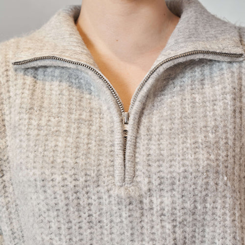 OVERSIZE HALF ZIP KNIT