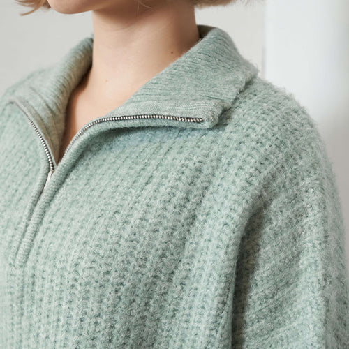 OVERSIZE HALF ZIP KNIT