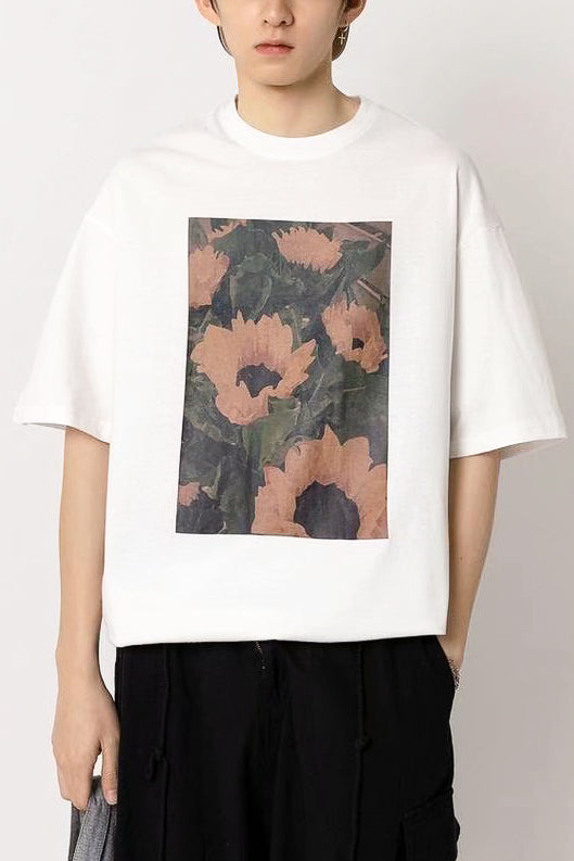 ヒマワリプリントTシャツ SPA09208