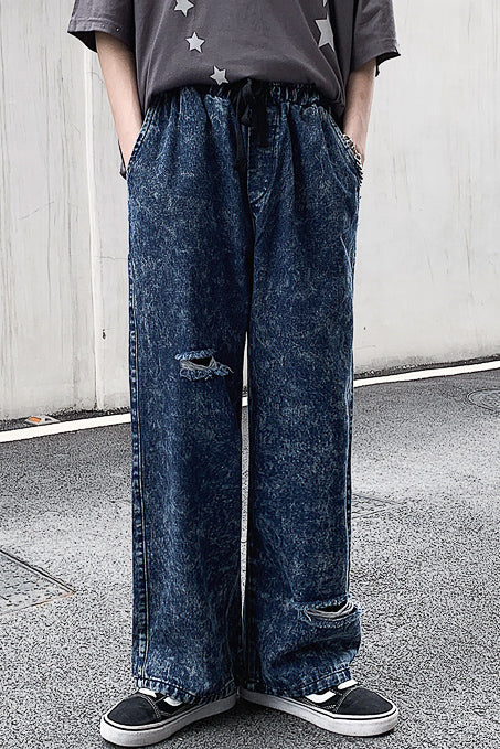 ウォッシュドストレートデニムパンツ SPA09021