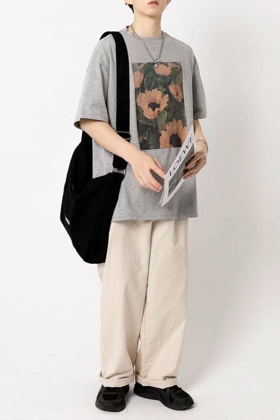 ヒマワリプリントTシャツ SPA09208