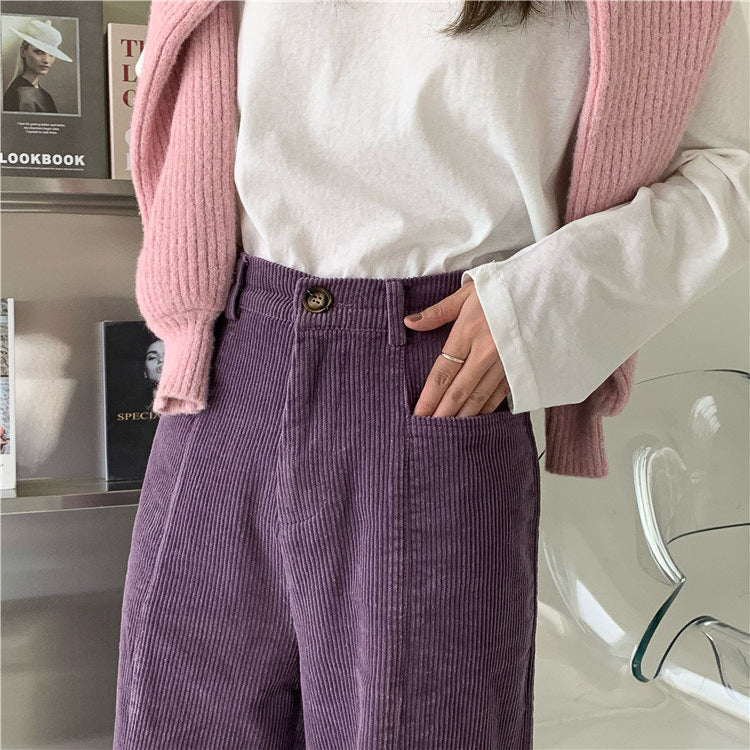 ワイドコーデュロイカラーパンツ DPB71258