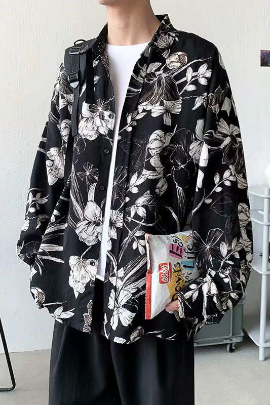 モノトーンフラワーシャツ SPA09268