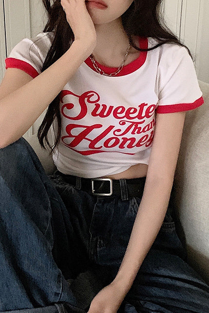 ロゴクロップドリンガーTシャツ DPB71078