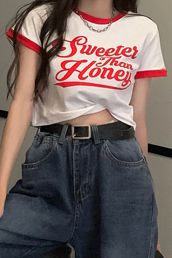 ロゴクロップドリンガーTシャツ DPB71078