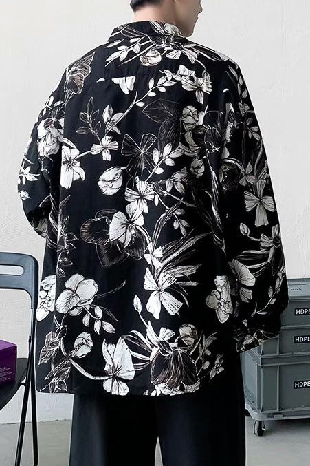 モノトーンフラワーシャツ SPA09268