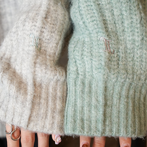 OVERSIZE HALF ZIP KNIT
