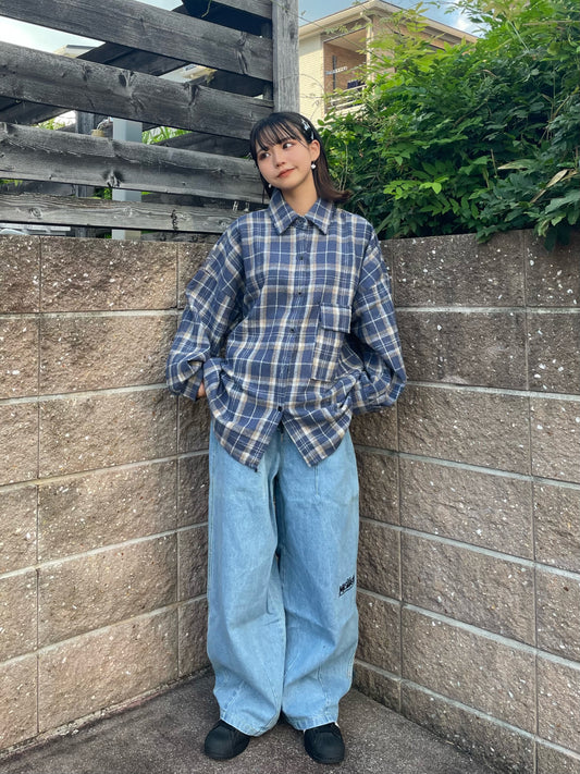 オーバーサイズチェックシャツ DPB64013
