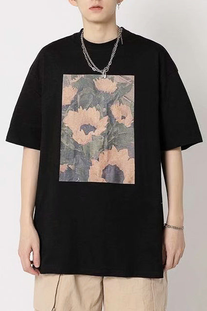 ヒマワリプリントTシャツ SPA09208