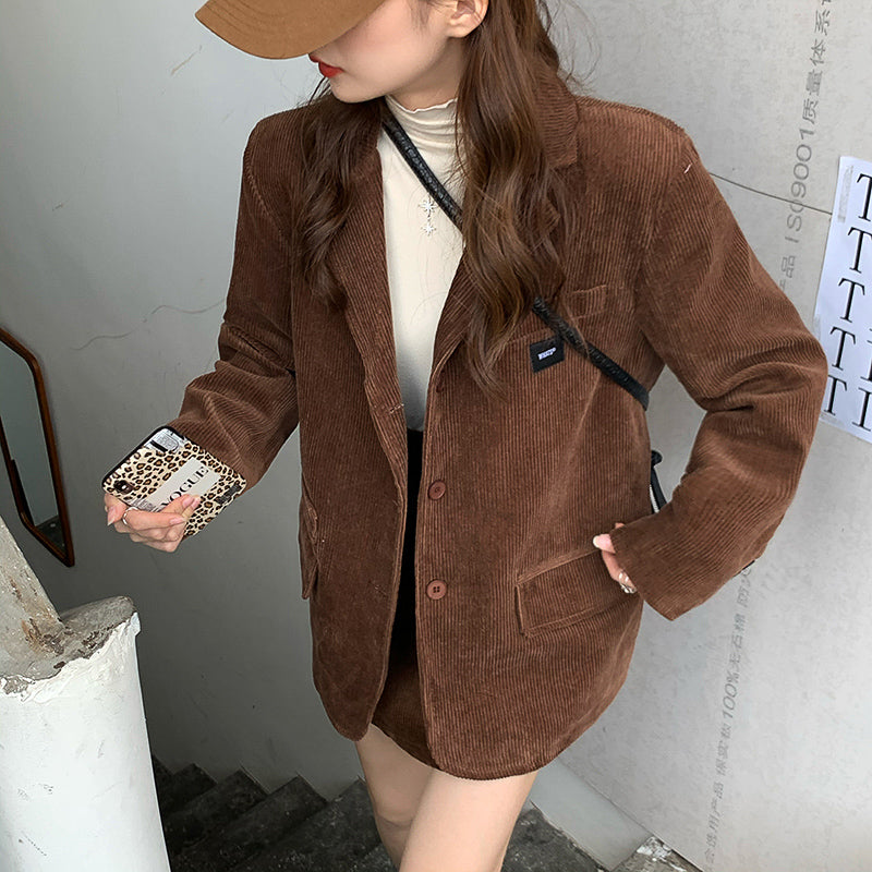 コーデュロイAラインスカートセットアップジャケット DPB71195