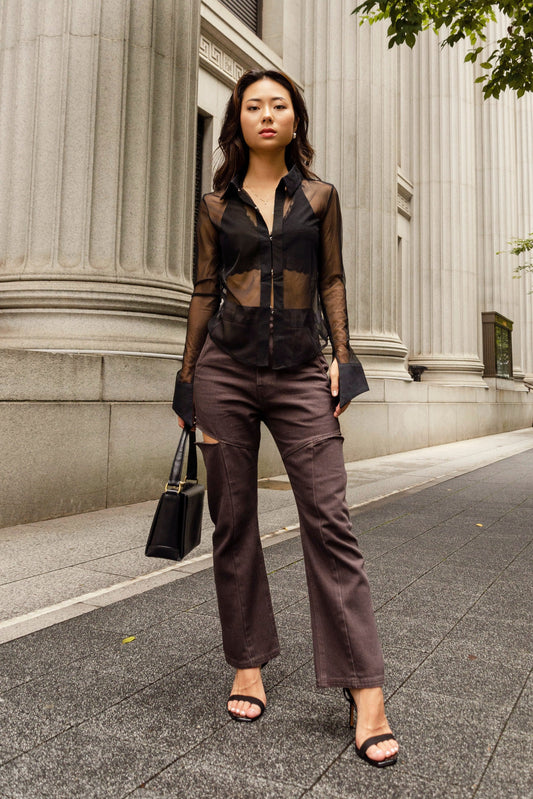 カーブカフスシアーシャツ DPA94001