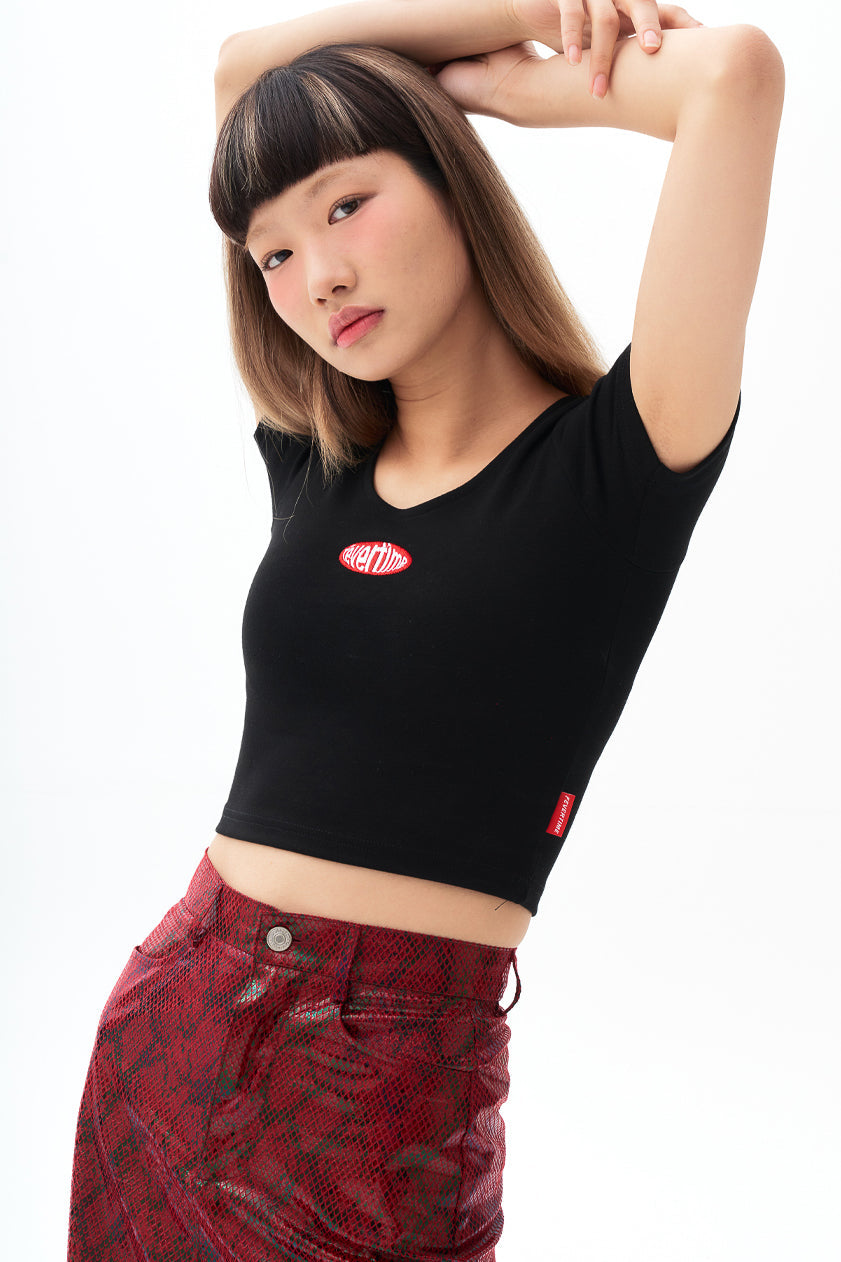 コンベックスUネッククロップTシャツ DBA01201