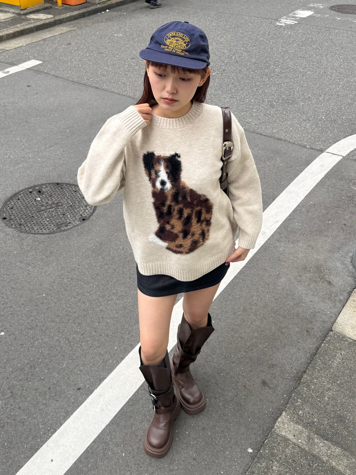 ベルト付きデニムライクミニスカート DPB91107