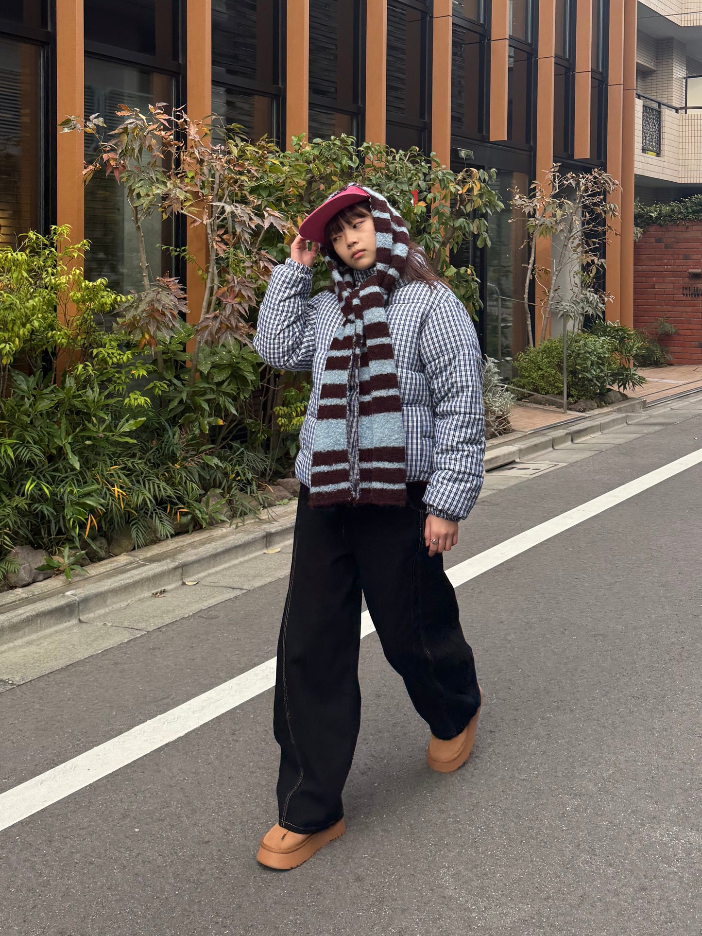 バイカラーボーダーマフラー DPB91062