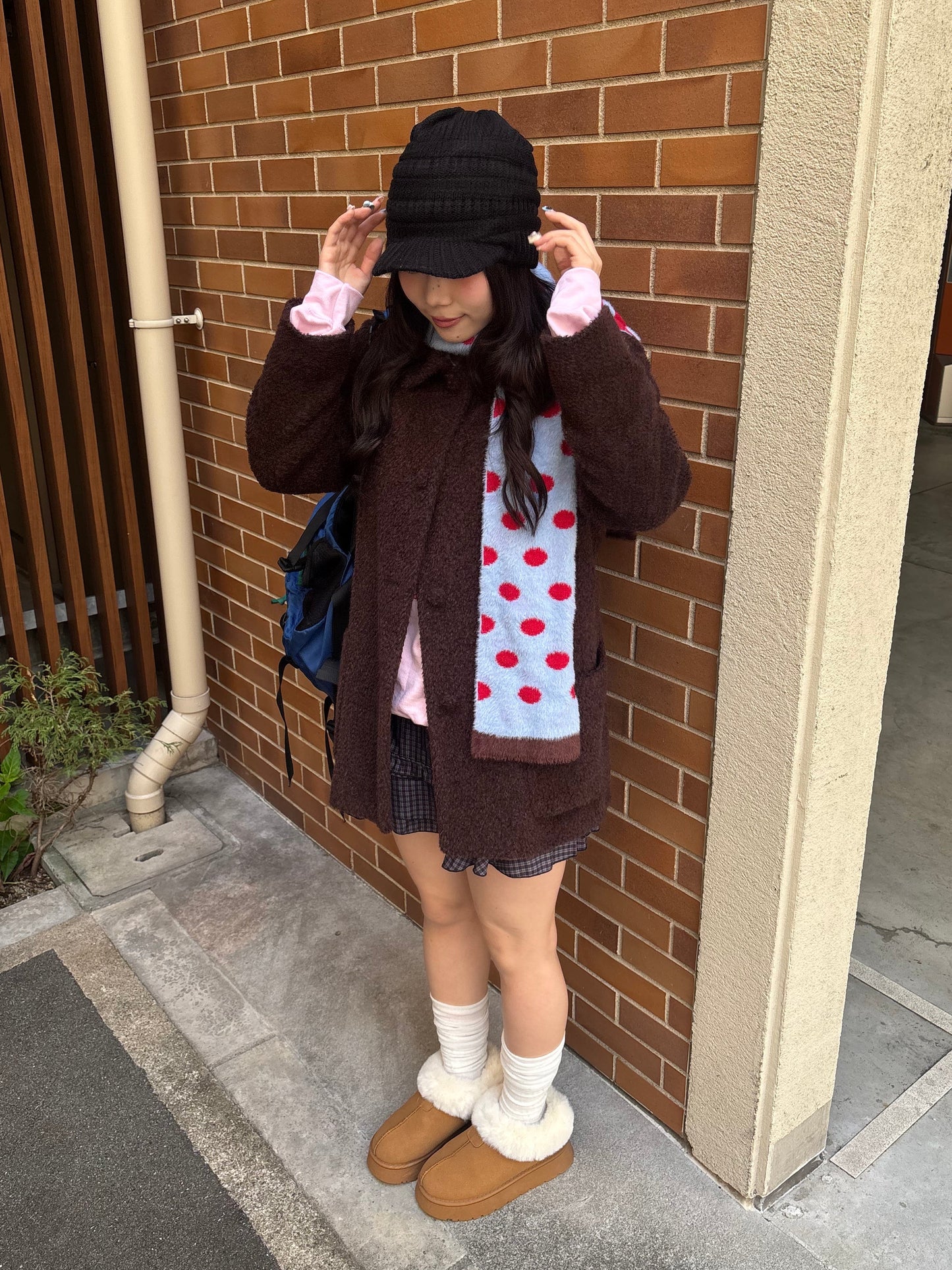 ファー付きショートムートンブーツ DPB89137