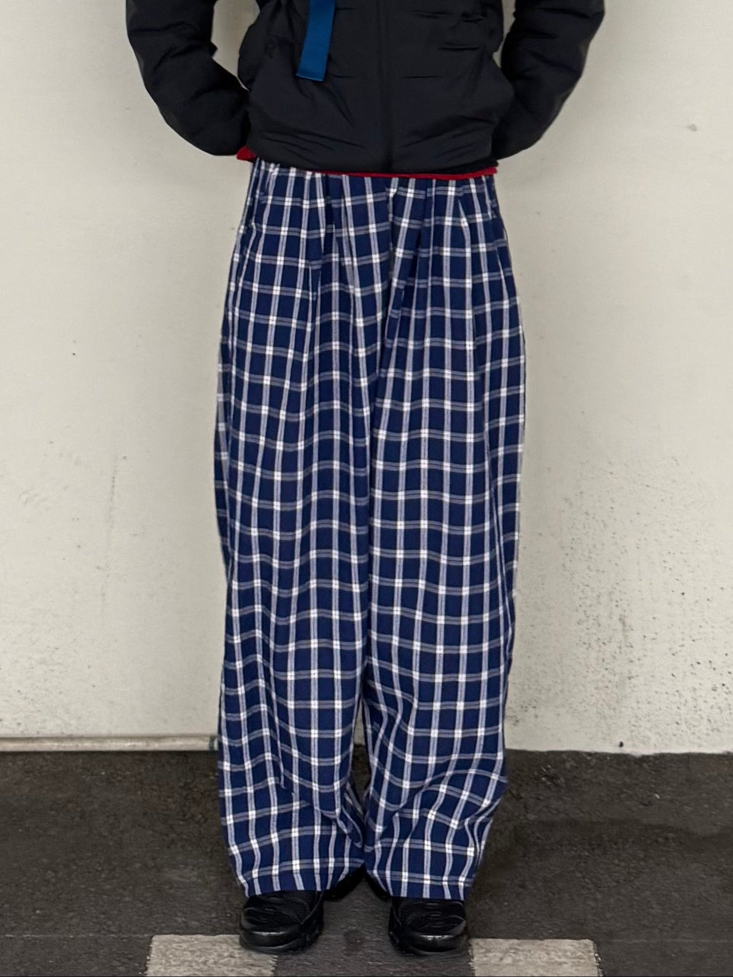 フロントボタンチェックパンツ DPB93090