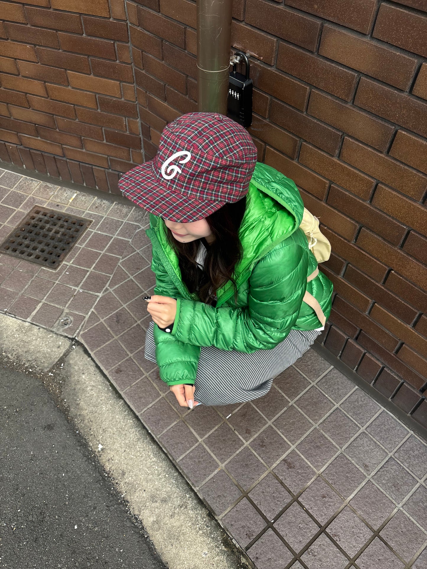 ストライプレイヤードスカートパンツ DPB89143