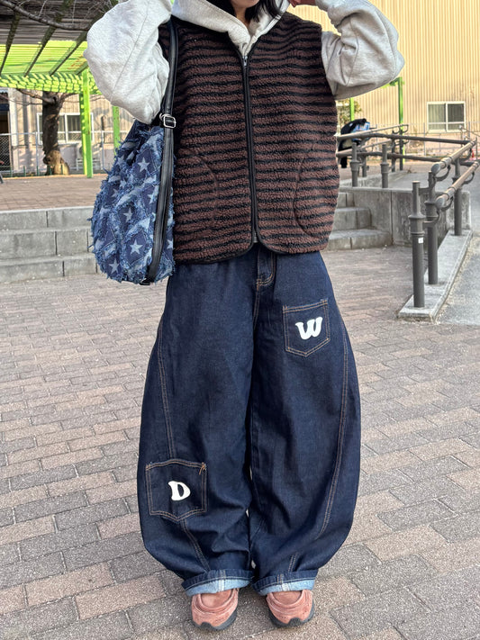 ノースリーブボーダーボアフリース DPB99072