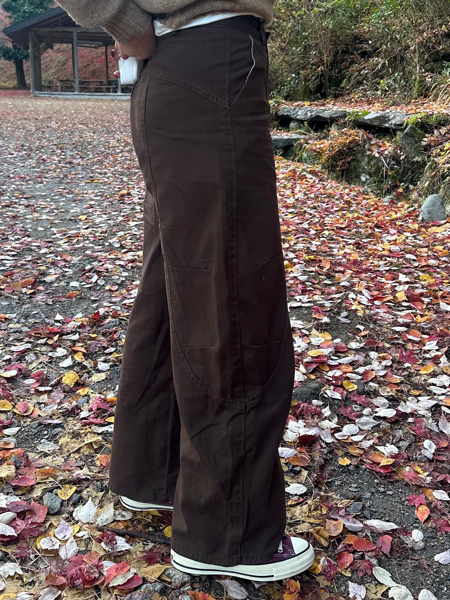 ステッチデザインブラウンパンツ DPB95069