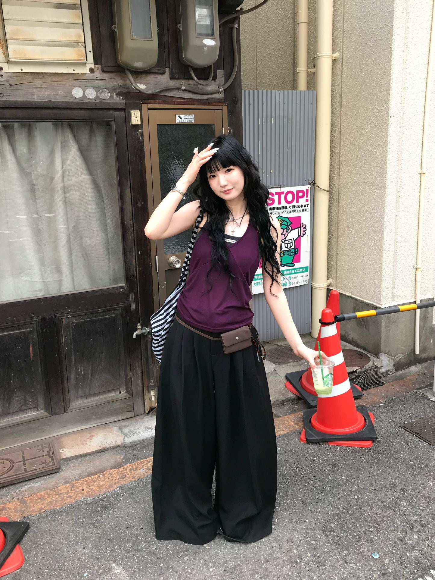 【即納】フレアワイドスラックス DPB85427S