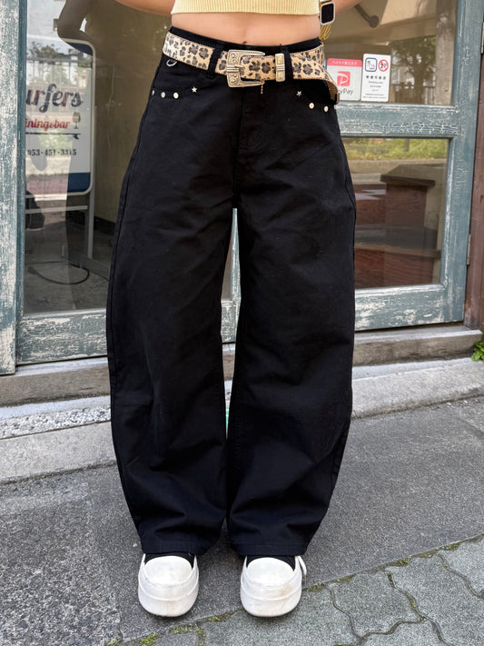 ハイウエストブラックパンツ DPB73612