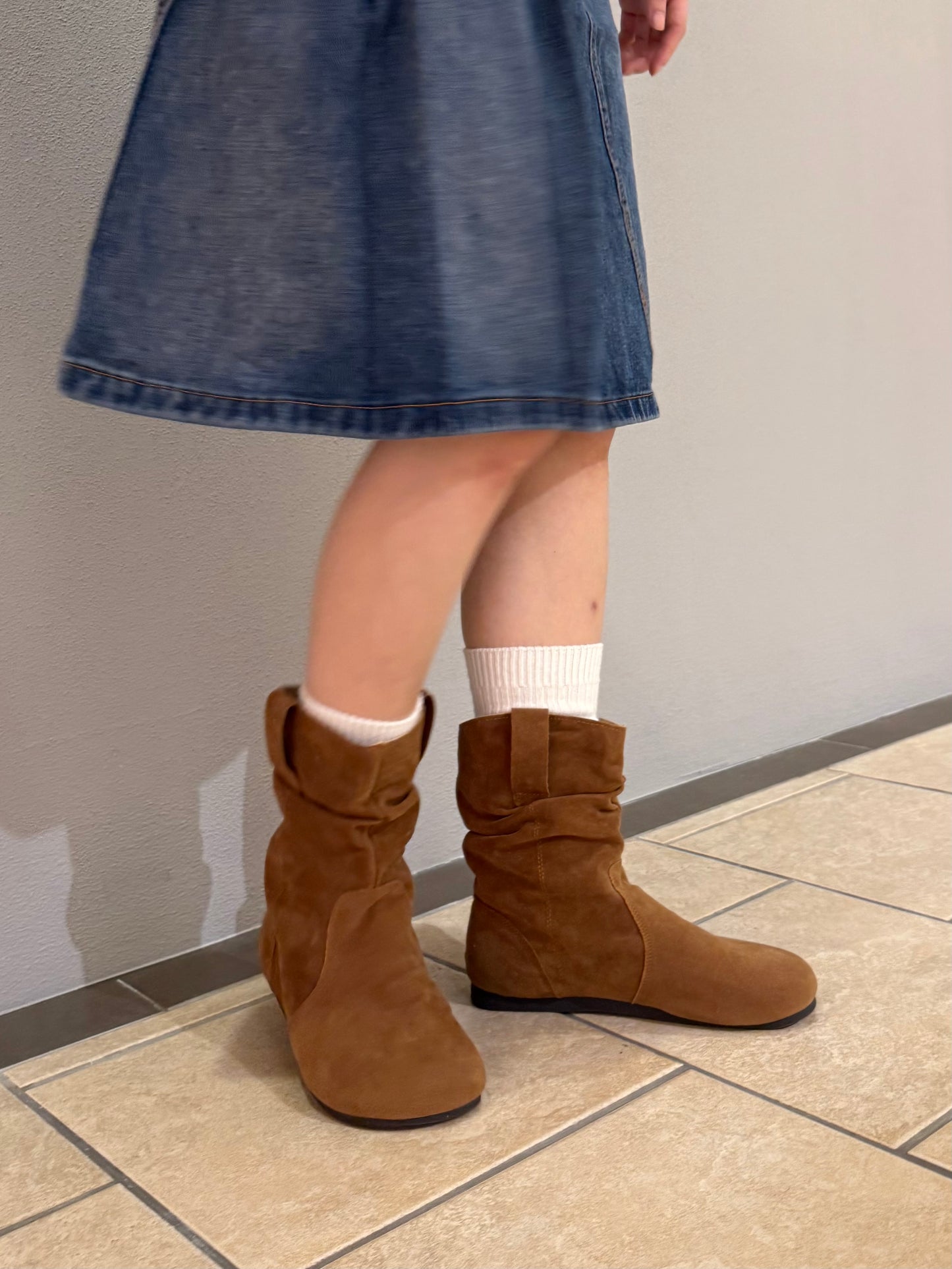 ライトブラウンショートブーツ DPA43691