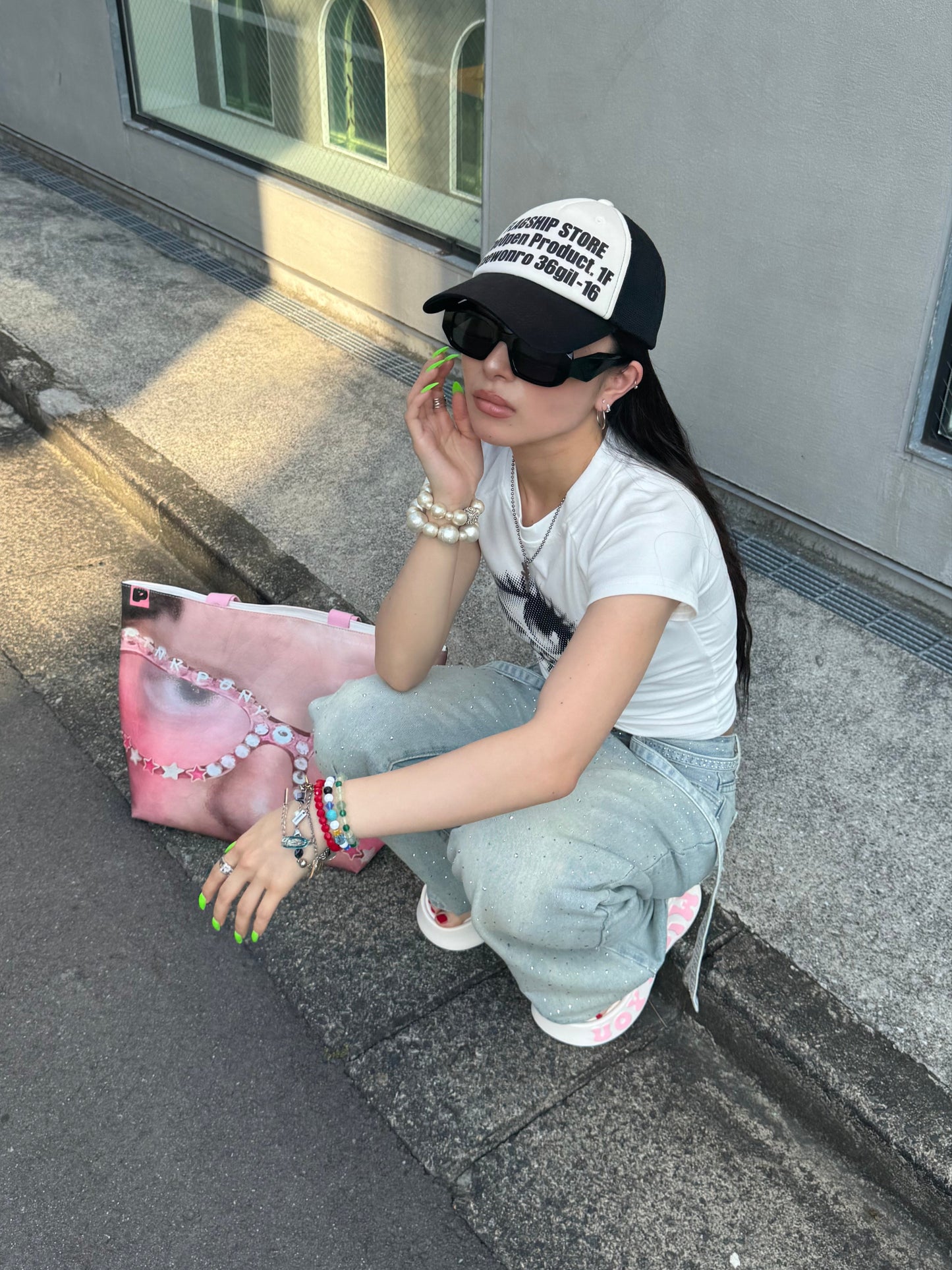 ラメストレートデニムパンツ DPB86071
