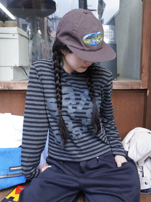 ボーダーグラフィックTシャツ DPB85081