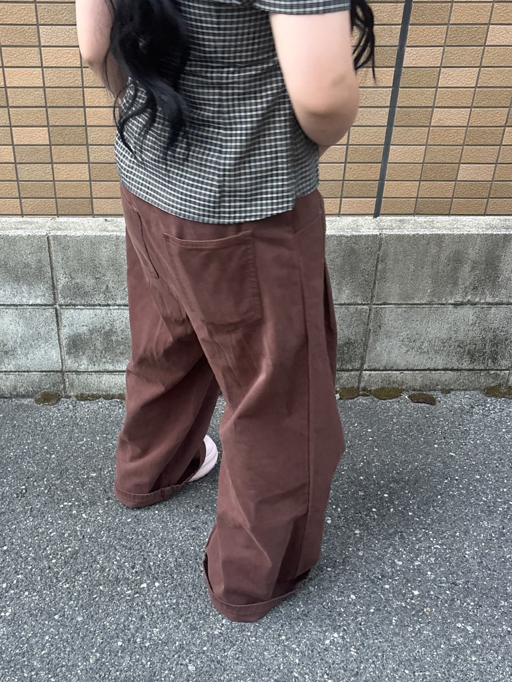 ブラウンバルーンデニムパンツ DPB97137