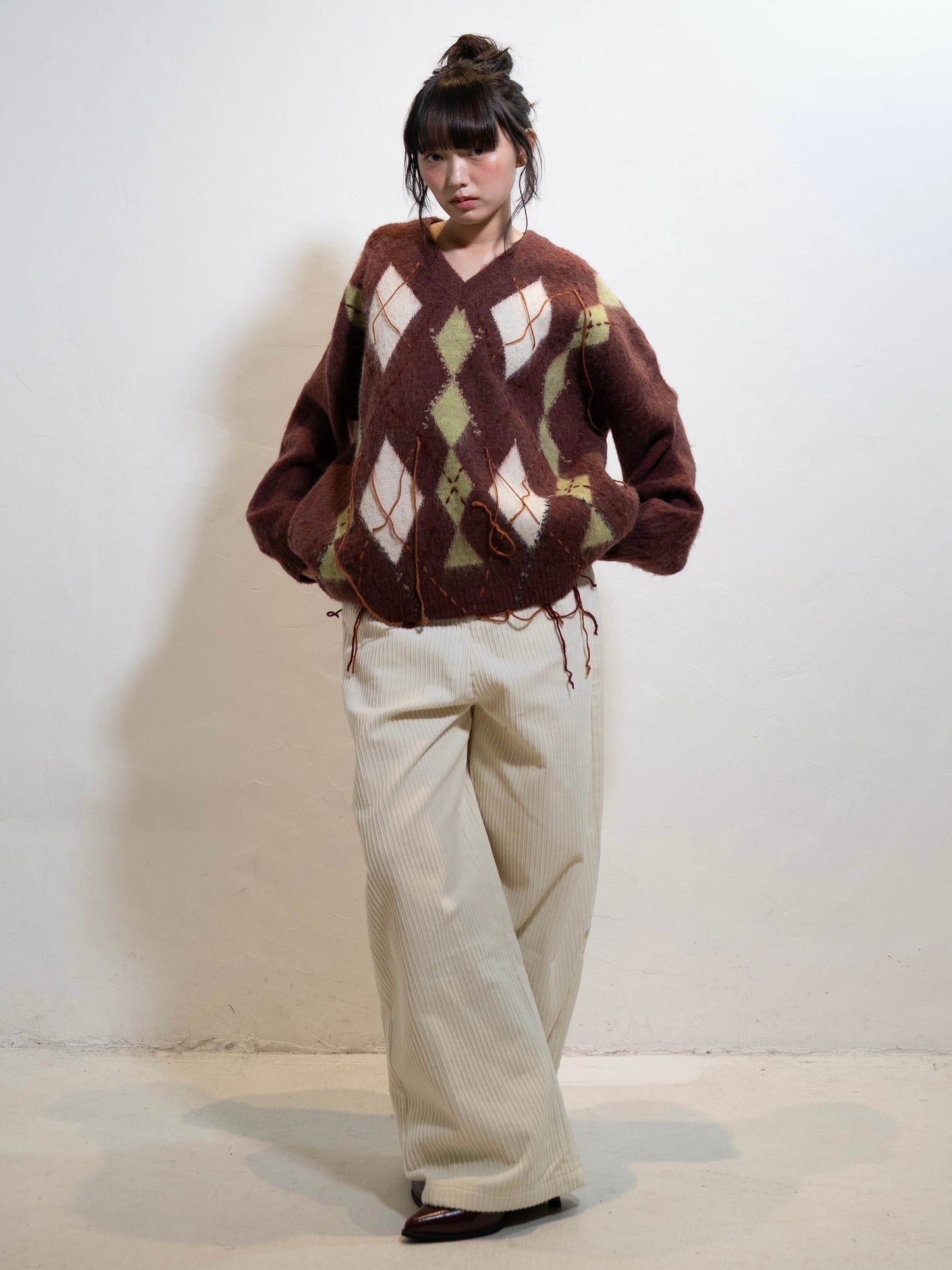 アーガイルチェックニット DPC02012