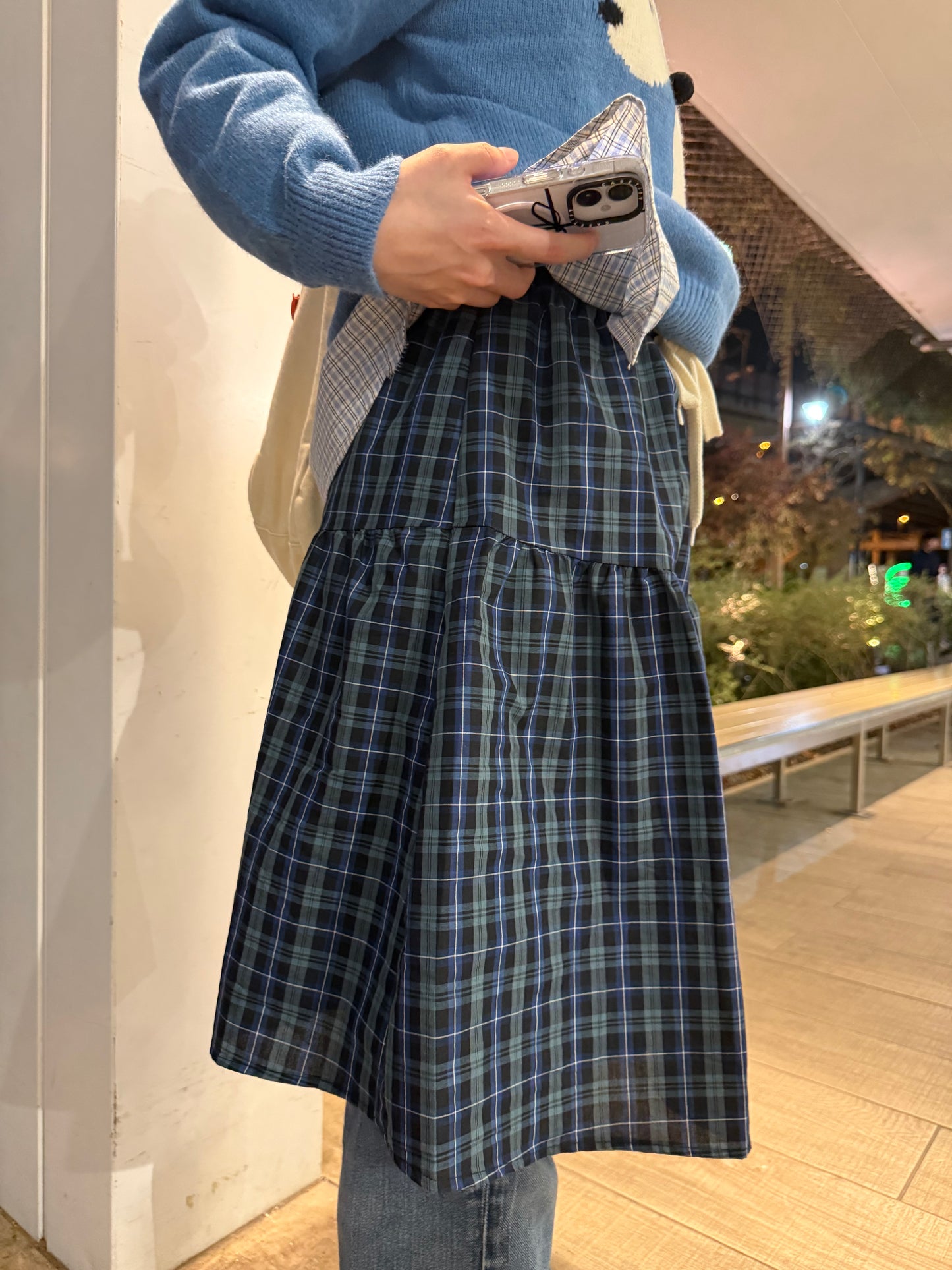 Aラインチェックスカート DPA43682