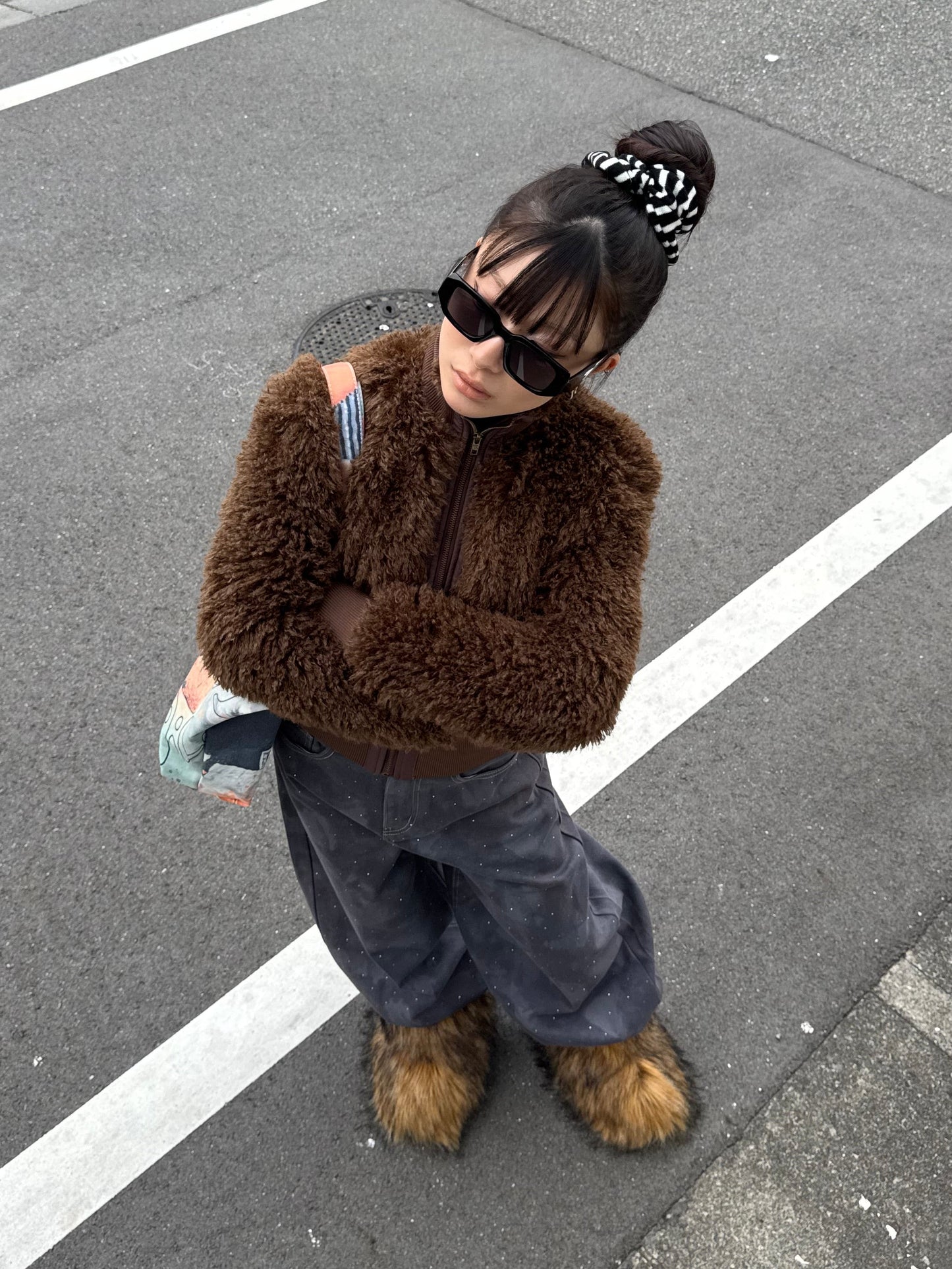 ワイドラメデニムパンツ DPB86173