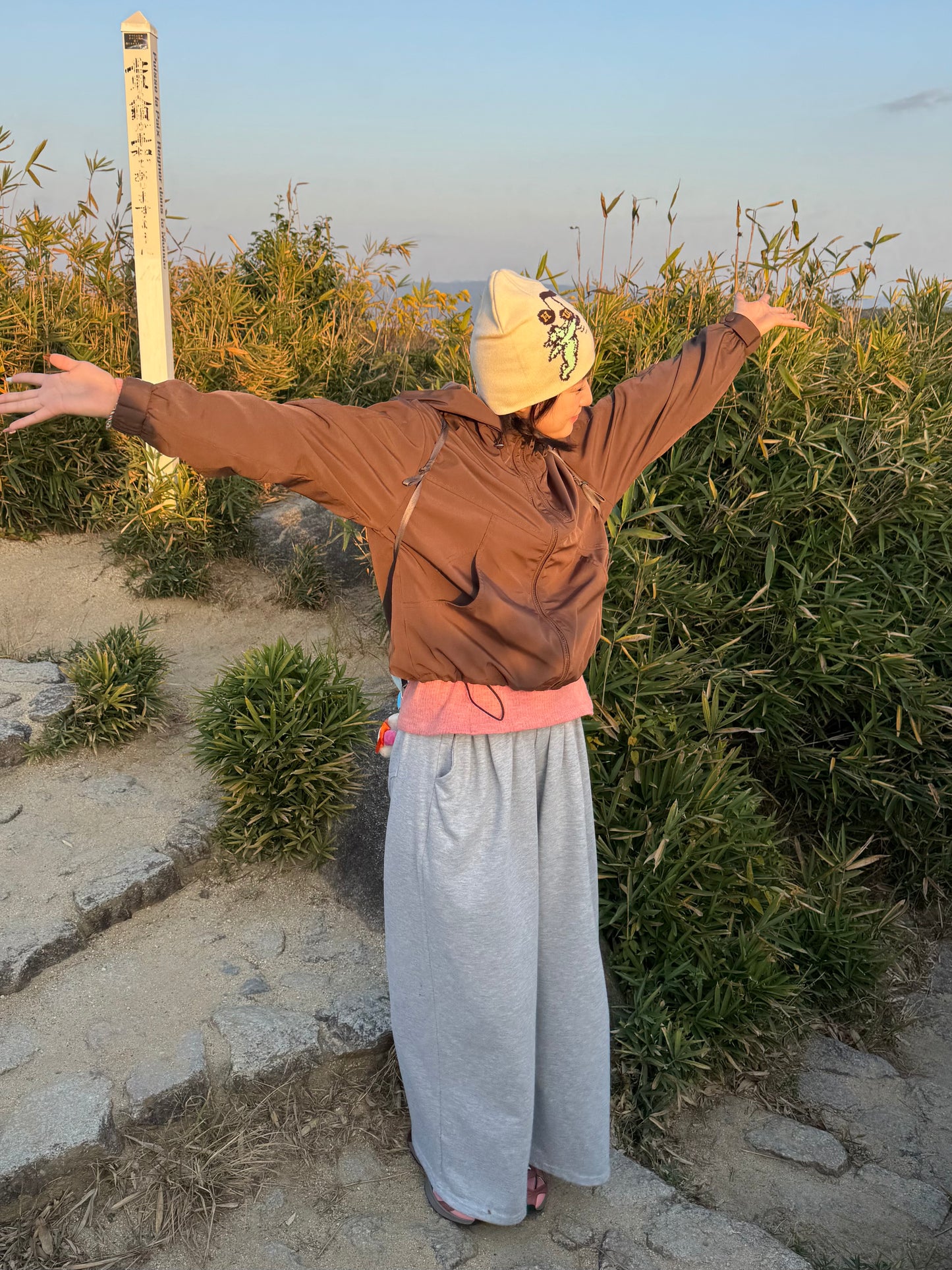 ブラウンナイロンパーカー DPB85371